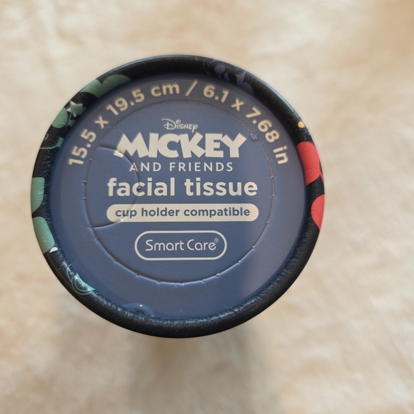 🌴3/$15🌴 Disney Mickey Mouse Tissue 2ply Ultra Soft 50 ct Cup Holder Canister - Picture 6 of 7